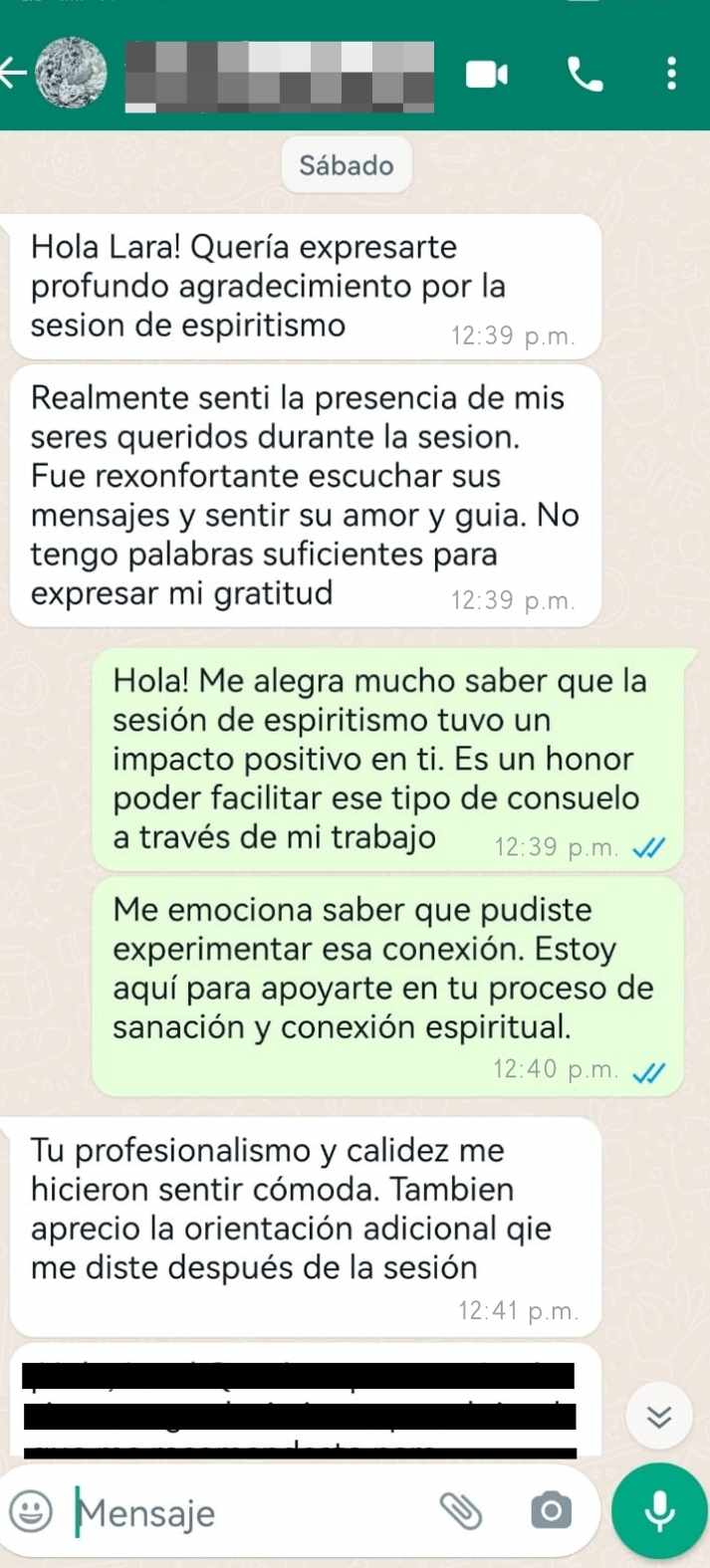 Conversación WhatsApp