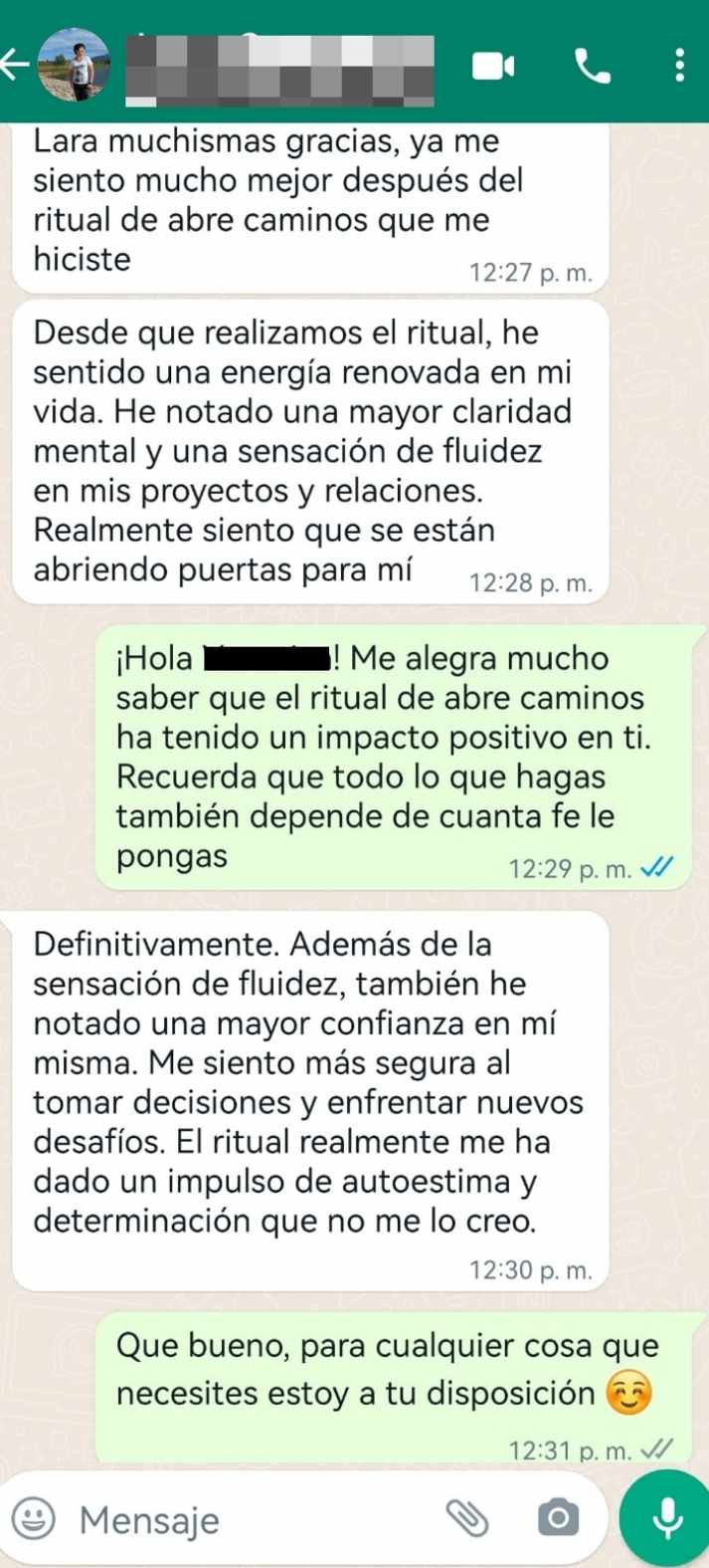 Conversación WhatsApp