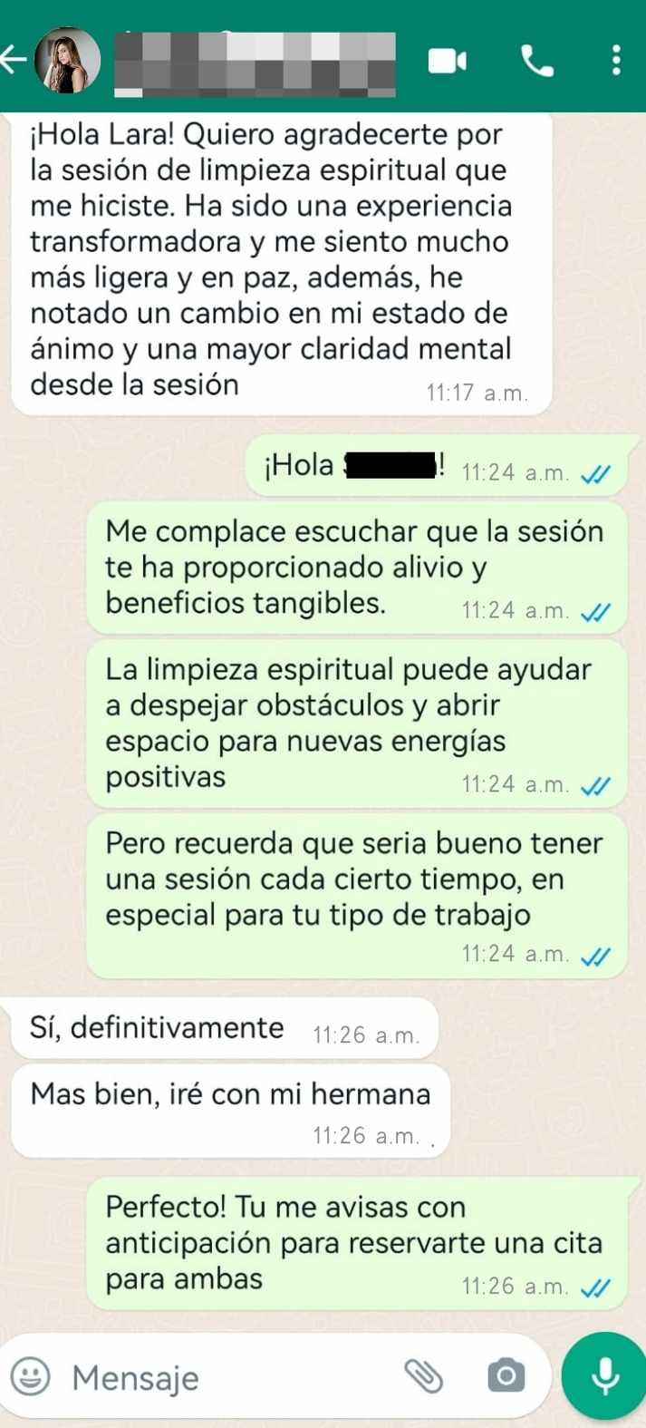 Conversación WhatsApp