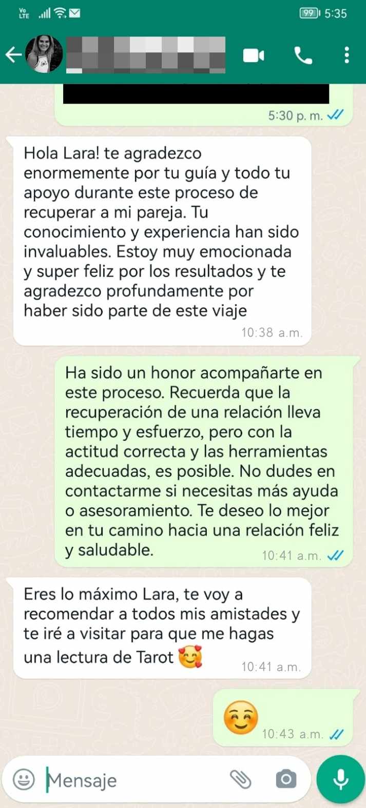 Conversación WhatsApp